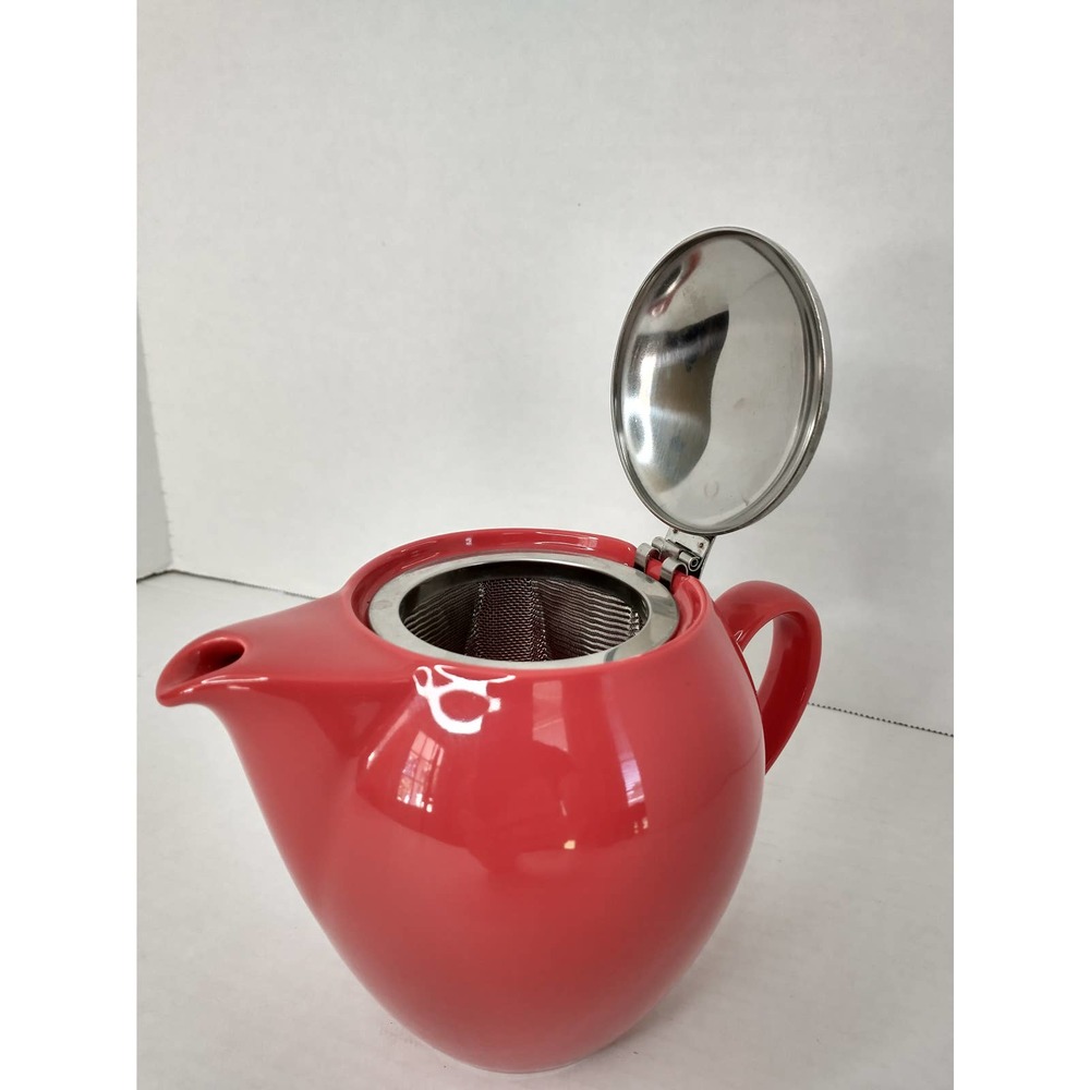 Zero Japan Ceramic Teapot With Infuser Red 16 Oz